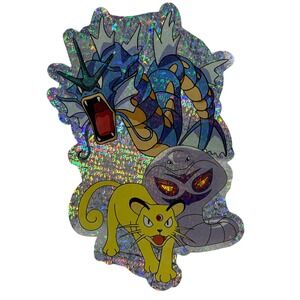 Pokemon Holographic Prism Sticker Gyarados Arbok Persian Decal 6 Inch